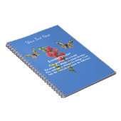 Stille Gebet und Schmetterling Notizblock (Rechte Seite)