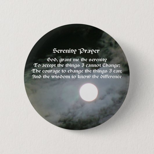Stille Gebet Vollmond Inspiration Button (Vorderseite)