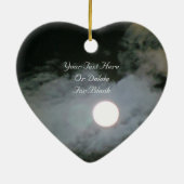 Stille Gebet Vollmond Inspiration Keramik Ornament (Hinten)