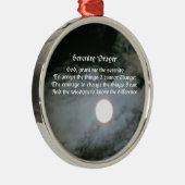 Stille Gebet Vollmond Inspiration Silbernes Ornament (Rechts)