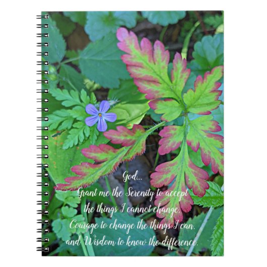 Stille Gebet Woodland Pflanze Blumenzwiebeln Notizblock (Vorderseite)