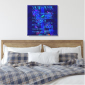 Stille Gebete in Blau Leinwanddruck (Insitu (Schlafzimmer))