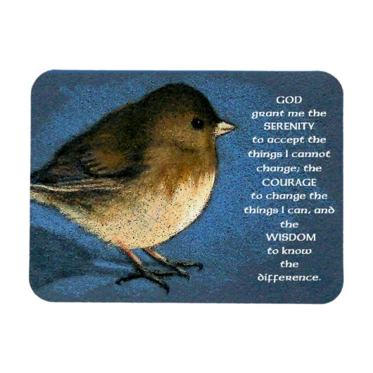 Stille Gebete: Junco. Farbstiftkunst Magnet (Horizontal)
