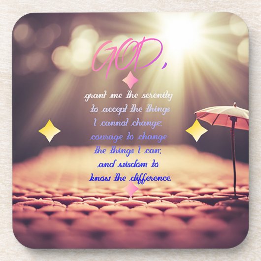 Stille Gebete mit Inspirierend Christlicher Kunst Getränkeuntersetzer (Vorderseite)