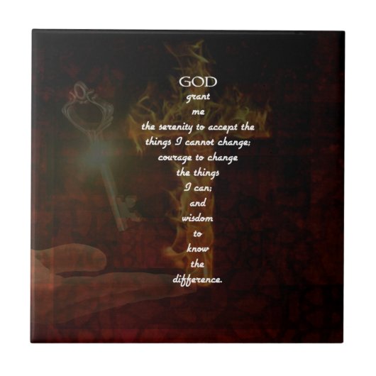 Stille Gebete mit wunderschöner Christlicher Kunst Fliese (Vorderseite)