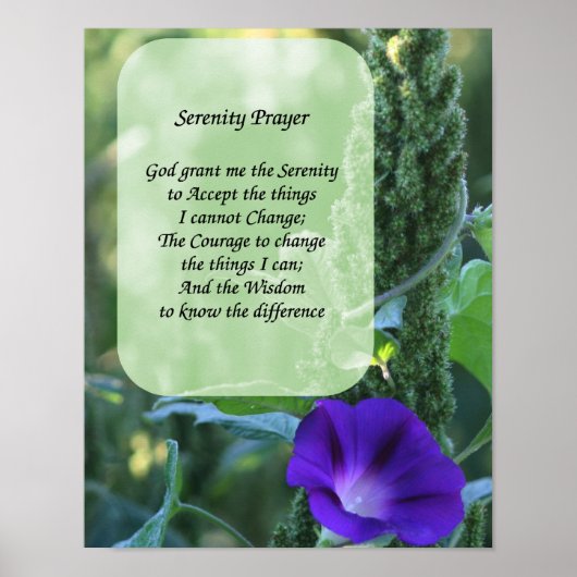 Stille Gebete Morning Glory Inspiration Poster (Vorne)