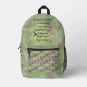 Stille Gebete Schmetterling Inspiration Bedruckter Rucksack (Vorderseite)