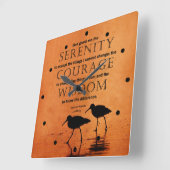 Stille Gebete: Seagulls Quadratische Wanduhr (Winkel)