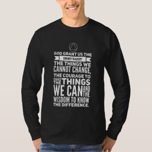 Stille Gebete Worte Sobriety Inspiration T-Shirt