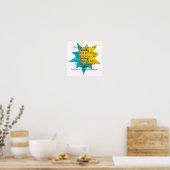 Stille Gebete Zitat farbenfrohe Sterndesign Poster (Küche)