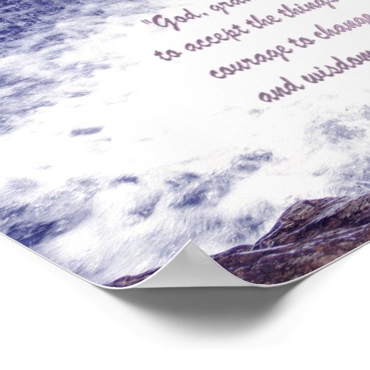 Stille Gebetsabdruck Poster (Ecke)