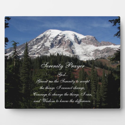 Stille Gebetslandschaft Rainier Berg Landschaft Fotoplatte (Vorderseite)