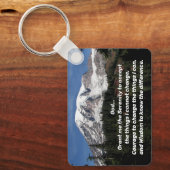 Stille Gebetslandschaft Rainier Berg Landschaft Schlüsselanhänger (Vorderseite)