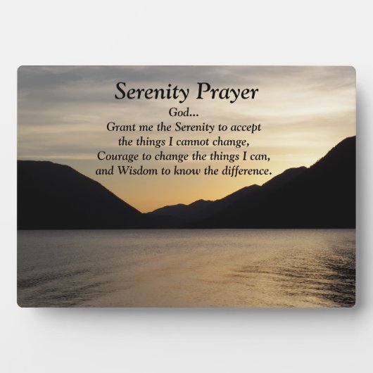 Stille Gebetslandschaft Sonnenuntergang Fotoplatte (Vorderseite)