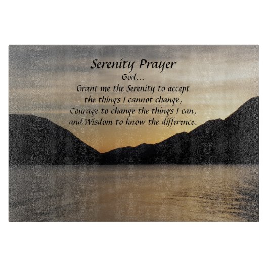 Stille Gebetslandschaft Sonnenuntergang Schneidebrett (Vorderseite)