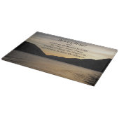 Stille Gebetslandschaft Sonnenuntergang Schneidebrett (Ecke)