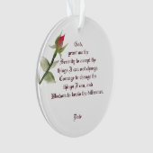 Stille Gebetsschmuck mit einer Rose Ornament (Vorderseite)