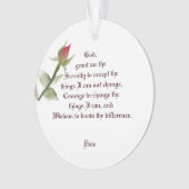 Stille Gebetsschmuck mit einer Rose Ornament (Vorderseite)