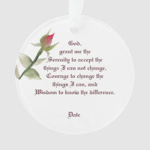 Stille Gebetsschmuck mit einer Rose Ornament