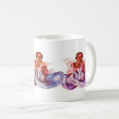 Stille Gedanken blaue Hände Kaffee Tasse (VorderseiteRechts)
