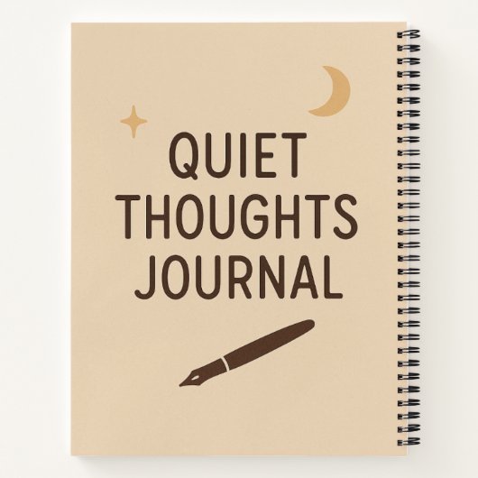 Stille Gedanken Journal - Minimale Notebookabdecku Notizblock (Rückseite)