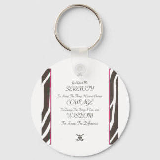 Stille Gedicht mit Zebra Print Animal Border Trim Schlüsselanhänger
