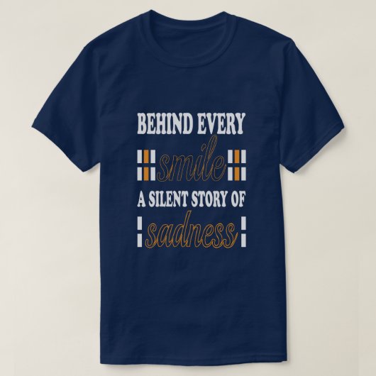 Stille Geschichte der Traurigkeit Basic Dark T-Shi T-Shirt (Design vorne)