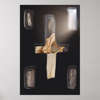 Stille gesehen Cruciform-Fenster, Einsatz Emmanuel Poster