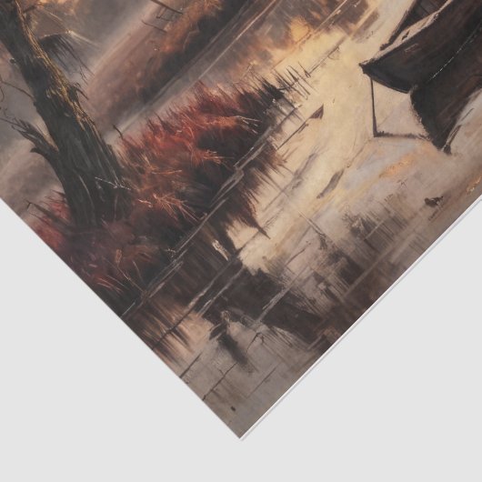 Stille Gewässer - Entfärbung - Seidenpapier (Detail)