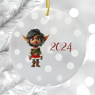 Stille Girl Weihnachten Keramik Ornament