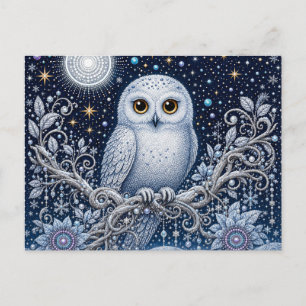 Stille Grüße aus der Winternacht Postkarte