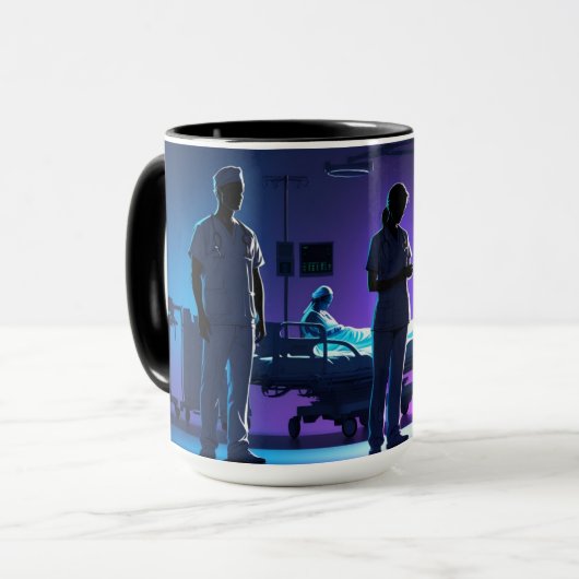 Stille Helden des Krankenhauses Tasse (Vorderseite Links)