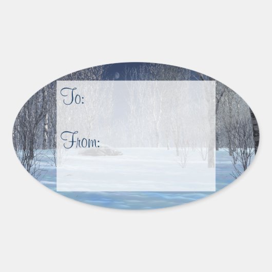 Stille helle Geschenkticker Ovaler Aufkleber (Vorderseite)