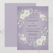 Stille Hochzeit mit Orchideenblättern Einladung (Vorne/Hinten)