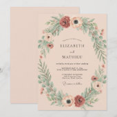 Stille Hochzeit mit Rostkranz Einladung (Vorne/Hinten)