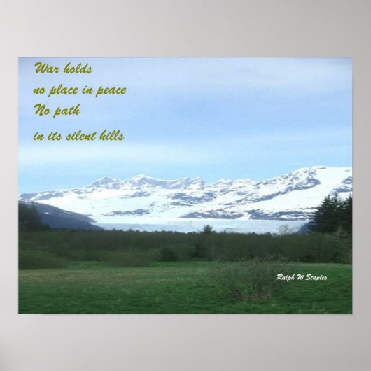 Stille Hügel, Friedensposter Poster (Vorne)