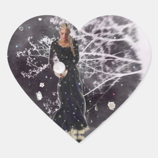 Stille im Inneren Herz-Aufkleber (Vorderseite)