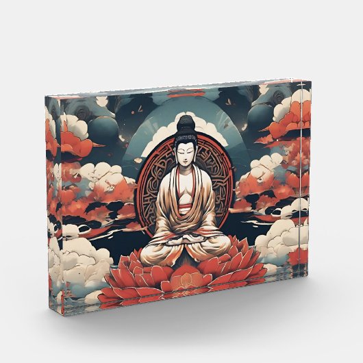 Stille im Inneren: Zen-Blockkunst Fotoblock (Links)