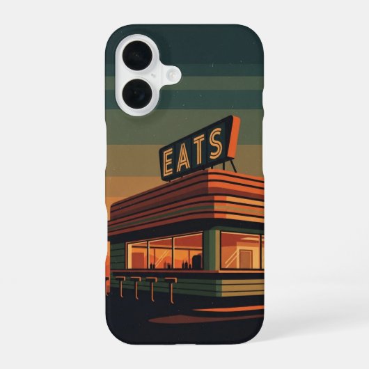 Stille im Straßencafé iPhone 16 Hülle (Rückseite)