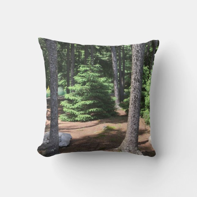 Stille im Wald Kissen (Vorderseite)