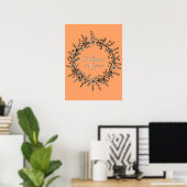 Stille in Grün - Blumenstrauß Kunst Poster (Heimbüro)