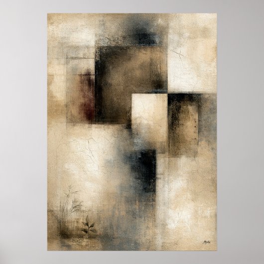 Stille Intervalle | Wabi-Sabi Architektur-Abstrakt Poster (Vorne)