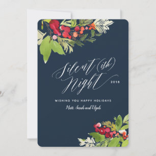 Stille (ish) Nacht Weihnachtsgrußkarte Feiertagskarte