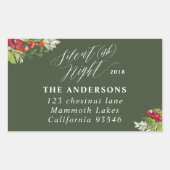 Stille (ish) Weihnachtsadresse Rechteckiger Aufkleber (Vorderseite)