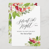 Stille (ish) Weihnachtskarte am Abend Feiertagskarte (Vorne/Hinten)