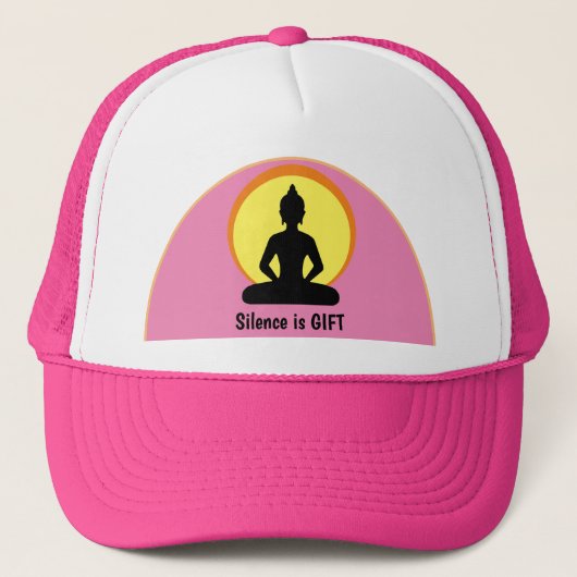 Stille ist GIFT - Meditation & Buddha (Vipassana) Truckerkappe (Vorderseite)