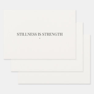 Stille ist Stärke Minimalistisches Geschenkpapier Set