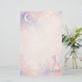 Stille Katze im Mondlicht Briefpapier (Stehend Vorderseite)