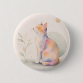 Stille Katze im Mondlicht Button (Vorderseite)