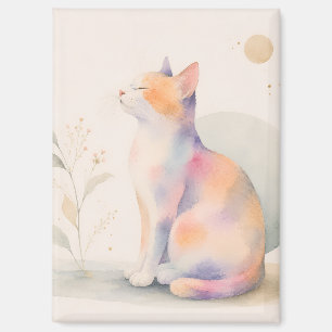 Stille Katze im Mondlicht Magnet